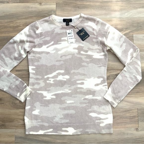 Charter Club 100% Cashmere Camo Sweater - Picture 7 of 9